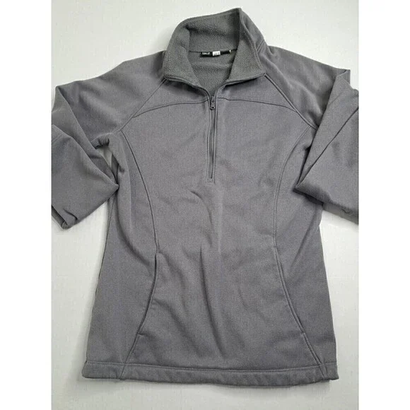 WOMENS Under Armour Loose Fit Fleece 1/4 Zip Pullover Small Gray - Picture 3 of 4
